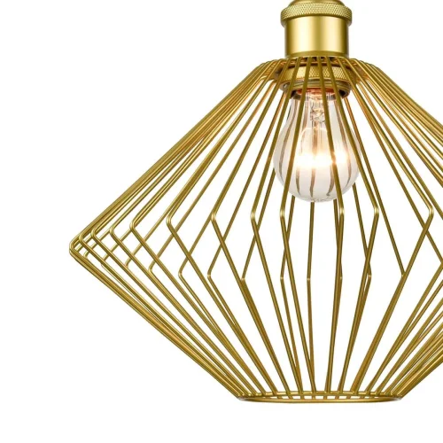 Светильник подвесной Gorgon VL5384P01 Vele Luce золотой на 1 лампу, основание чёрное в стиле современный фото 2