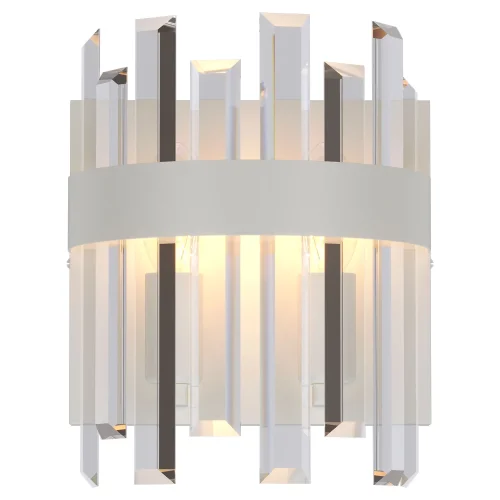 Бра LSP-8715 Lussole прозрачный на 2 лампы, основание белое в стиле современный 