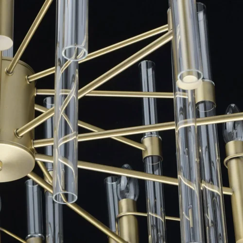 Люстра подвесная Альгеро 285010910 MW-Light прозрачная на 10 ламп, основание бронзовое в стиле классический  фото 10