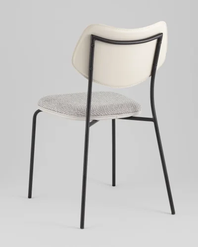 Стул обеденный Casey, серый, с серой экокожей УТ000039574 Stool Group, серый/экокожа рогожка, ножки/металл/чёрный, размеры - ***** фото 5