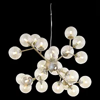 Люстра подвесная Pallеre SL438.203.24 ST-Luce янтарная на 24 лампы, основание золотое в стиле лофт современный 