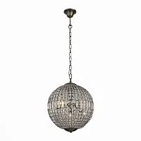 Светильник подвесной Mondo SL226.303.05 St-Luce прозрачный 5 ламп, основание бронзовое в стиле современный шар