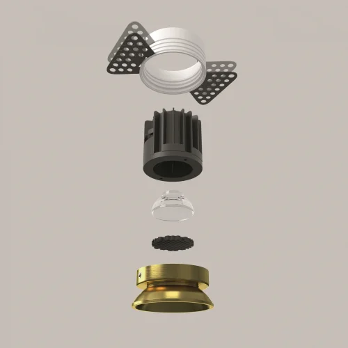 Светильник точечный LED Round DL058-7W3K-TRS-BS Maytoni латунь на 1 лампу, основание латунь в стиле современный для затирки фото 14