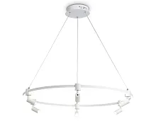 Светильник подвесной LED с пультом FL5297 Ambrella light белый 1 лампа, основание белое в стиле хай-тек с пультом кольца