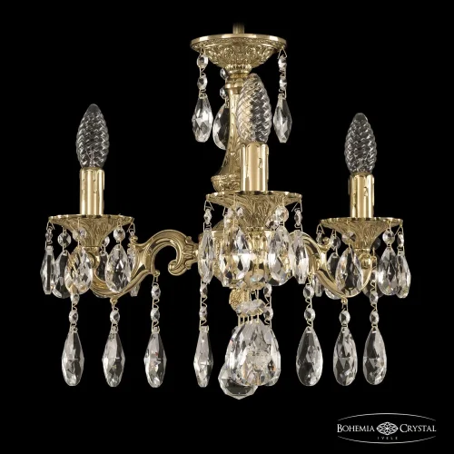 Люстра подвесная 72101/3/125 A G Bohemia Ivele Crystal без плафона на 3 лампы, основание золотое в стиле классический sp фото 2