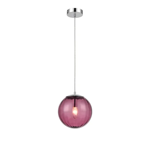 Светильник подвесной Folie VL5513P11 Vele Luce розовый на 1 лампу, основание хром в стиле современный шар выдувное