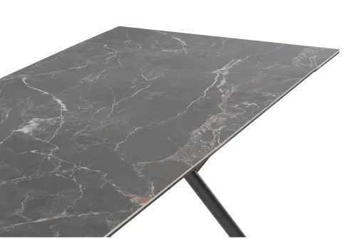 Керамический стол Ворен 180(240)x90 nero markina / черный 621191 Woodville столешница чёрная из керамика фото 4