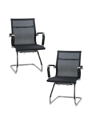 Офисное кресло набор 2 шт. SET-2 102N_Mesh-LMR CODY MESH, цвет сиденья черный, цвет основания хромированная сталь Dobrin, /сетка, ножки/металл/хром, размеры - *880***535*600 Офисное кресло набор 2 шт. SET-2 102N_Mesh-LMR CODY MESH, цвет сиденья черный, цвет основания хромированная сталь Dobrin, /сетка, ножки/металл/хром, размеры - *880***535*600