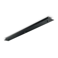 Потолочная чаша крепления ROSONE LINEARE 3 LUCI NERO Ideal Lux на 1 , основание чёрное в стиле 