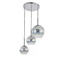 Светильник подвесной Восход 07565-3A,16 Kink Light прозрачный хром 3 лампы, основание хром в стиле современный каскад шар