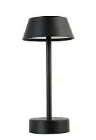 Настольная лампа SANTA LG1 BLACK Crystal Lux чёрная 1 лампа, основание чёрное металл в стиле минимализм хай-тек современный 