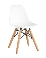 Стул EAMES SMALL, белый, дер. ножки УТ000001305 Stool Group, белый/пластик, ножки/дерево/коричневый, размеры - ****310*380