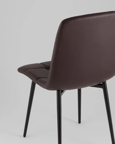 Стул Одди экокожа шоколадный УТ000039993 Stool Group, шоколад/экокожа, ножки/металл/чёрный, размеры - *840**** фото 6