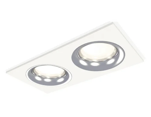 Светильник точечный Techno spot XC7635003 Ambrella light серебряный белый 1 лампа, основание белое в стиле современный 