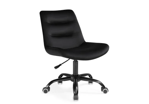 Компьютерное кресло Орди черное 559279 Woodville, чёрный/велюр, ножки/металл/чёрный, размеры - *940***560*650