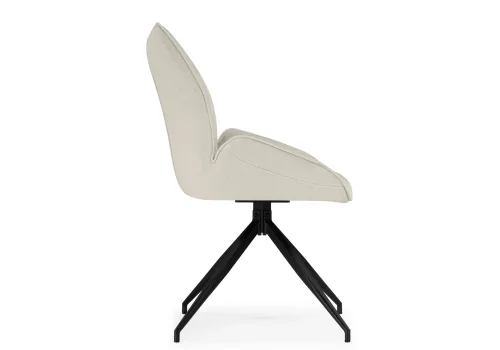 Стул на металлокаркасе Miranda 360 крутящийся beige / black 15847 Woodville, бежевый/кашемир, ножки/металл/чёрный, размеры - ****540*610 фото 4