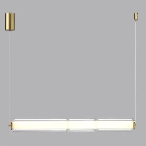 Светильник подвесной LED Fau 6688/19L Odeon Light прозрачный 1 лампа, основание античное бронза в стиле современный трубочки фото 3