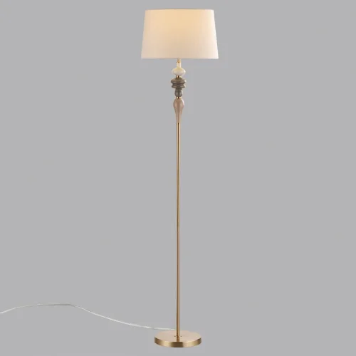 Торшер Homi 5040/1F Odeon Light  бежевый 1 лампа, основание античное бронза в стиле современный
 фото 4