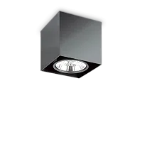 Светильник накладной MOOD PL1 D15 SQUARE NERO Ideal Lux чёрный 1 лампа, основание чёрное в стиле современный квадратный