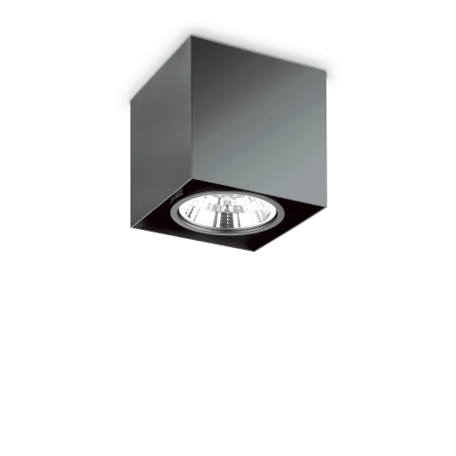 Светильник накладной MOOD PL1 D15 SQUARE NERO Ideal Lux чёрный 1 лампа, основание чёрное в стиле модерн квадратный