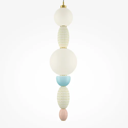 Светильник подвесной LED Adore MOD297PL-L24BS3K Maytoni белый разноцветный на 1 лампу, основание латунь в стиле современный арт-деко выдувное шар фото 4