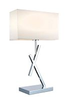 Настольная лампа Latina OML-61804-01 Omnilux белая 1 лампа, основание хром металл в стиле классика 