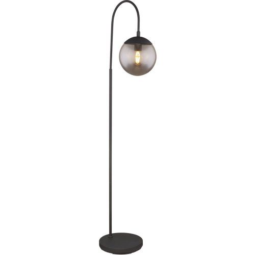 Торшер Blama 15830S1 Globo изогнутый чёрный серый 1 лампа, основание чёрное в стиле современный
