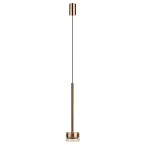 Светильник подвесной Laslo 7152/10L Odeon Light янтарный на 1 лампу, основание медь в стиле классический современный 