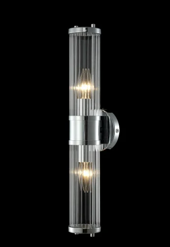 Бра SANCHO AP2 CHROME Crystal Lux прозрачный на 2 лампы, основание хром в стиле классический фото 2