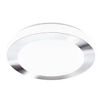 Светильник потолочный LED LED CARPI 95283 Eglo белый на 1 лампу, основание хром серое белое в стиле современный минимализм 