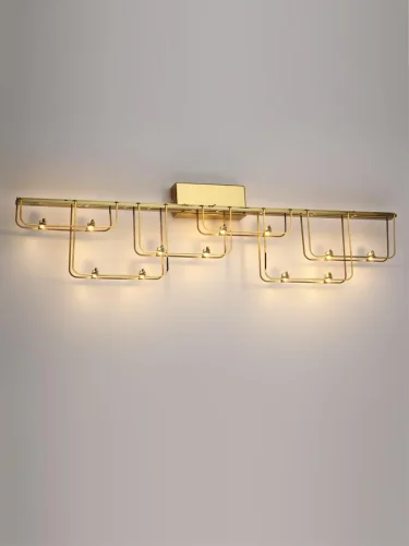 Бра настенный LED Zaha 7060/12WL Odeon Light золотой на 1 лампу, основание золотое в стиле хай-тек фото 4