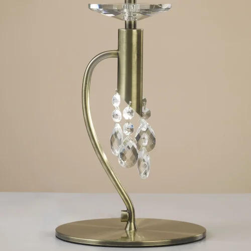 Настольная лампа Тиффани CUERO 3888 Mantra бежевая 1 лампа, основание бронзовое металл в стиле современный  фото 5