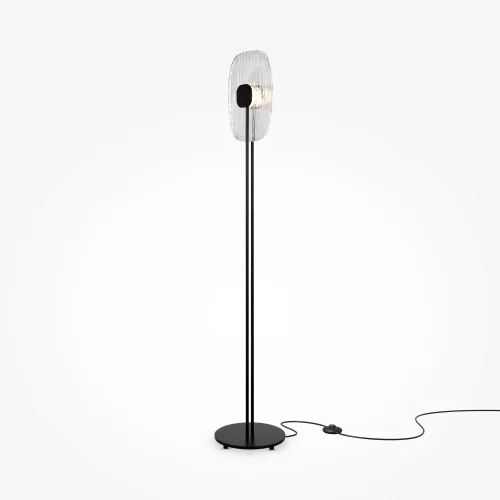 Торшер LED Eclipse MOD152FL-L1BK Maytoni прозрачный на 1 лампу, основание чёрное в стиле арт-деко фото 7