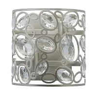 Бра Лаура 345022702 MW-Light серебряный 2 лампы, основание серебряное в стиле классический 
