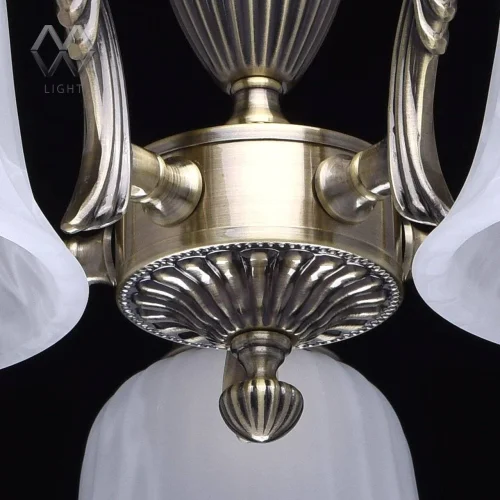 Люстра подвесная Ариадна 450014605 MW-Light белая на 5 ламп, основание античное бронза в стиле классика  фото 13