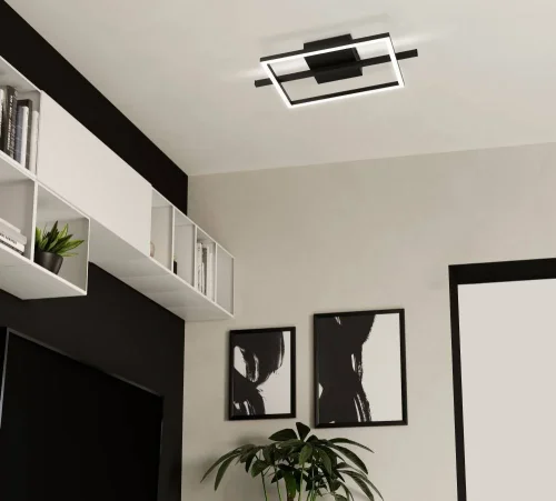 Светильник потолочный LED Amandolo 901115 Eglo чёрный на 1 лампу, основание чёрное в стиле хай-тек современный фото 2 Светильник потолочный LED Amandolo 901115 Eglo чёрный на 1 лампу, основание чёрное в стиле хай-тек современный фото 2