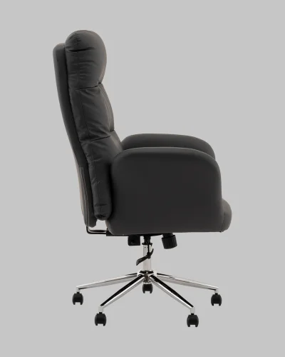 Кресло руководителя TopChairs Solid, серый УТ000040805 Stool Group, серый/экокожа, ножки/металл/хром, размеры - 1200*1280**** фото 4