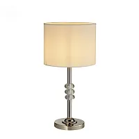 Настольная лампа Enita SL1751.104.01 ST-Luce белая 1 лампа, основание никель металл стекло в стиле классический 