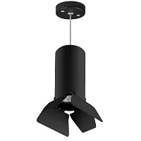 Светильник подвесной Rullo RP6487487 Lightstar чёрный 1 лампа, основание чёрное в стиле хай-тек трубочки