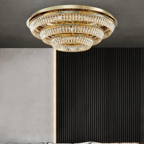Люстра потолочная GERTRUDA B D65 R1 207831-23 ImperiumLoft прозрачная на 1 лампу, основание латунь в стиле современный фото 6