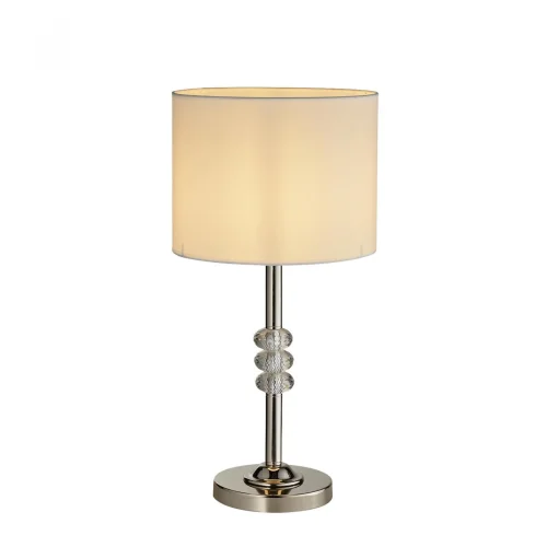 Настольная лампа Enita SL1751.104.01 ST-Luce белая 1 лампа, основание никель металл стекло в стиле классический 