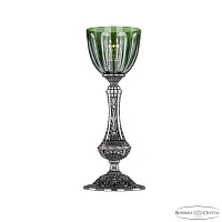 Настольная лампа 71100L/15 NB P1 Clear-Green/H-1H Bohemia Ivele Crystal зелёная 1 лампа, основание никель металл в стиле классический 