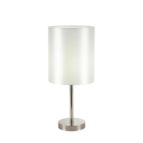 Настольная лампа Noia SLE107304-01 Evoluce белая 1 лампа, основание никель металл в стиле современный 
