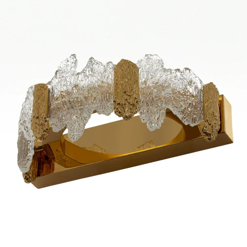 Бра LED Lava CL250312 Citilux янтарный прозрачный на 1 лампу, основание золотое в стиле современный фото 4 Бра LED Lava CL250312 Citilux янтарный прозрачный на 1 лампу, основание золотое в стиле современный фото 4