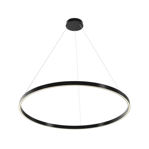 Светильник подвесной LED Rim MOD058PL-L54BK Maytoni чёрный на 1 лампу, основание чёрное в стиле современный хай-тек минимализм кольца