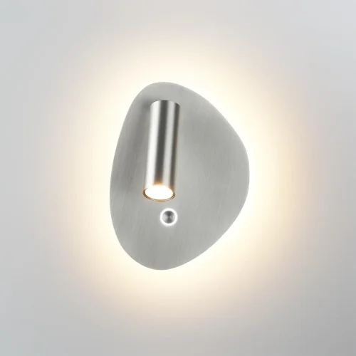 Бра с выключателем Roy 7184/9WL Odeon Light никель на 1 лампу, основание никель в стиле хай-тек для чтения фото 3 Бра с выключателем Roy 7184/9WL Odeon Light никель на 1 лампу, основание никель в стиле хай-тек для чтения фото 3