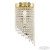 Бра 83401BR/15IV-33 G R Bohemia Ivele Crystal прозрачный 1 лампа, основание золотое в стиле современный классический r