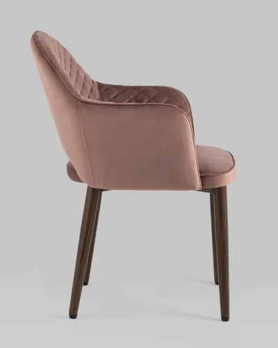 Стул Венера диамант NEW, велюр пыльно-розовый (ножки дерево) NP УТ000037250 Stool Group, /, ножки//чёрный, размеры - *820***585*645 фото 8