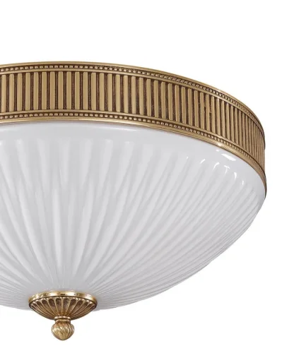 Люстра потолочная  PL 9350/3 Reccagni Angelo белая на 3 лампы, основание золотое в стиле классический  фото 2
