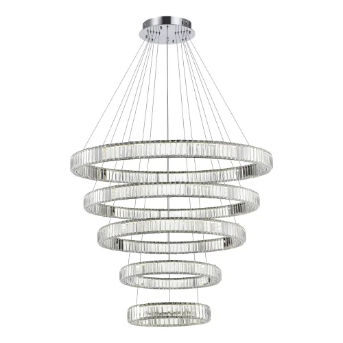 Люстра подвесная LED Tivoli SL1622.113.05 ST-Luce прозрачная на 1 лампа, основание хром в стиле современный 